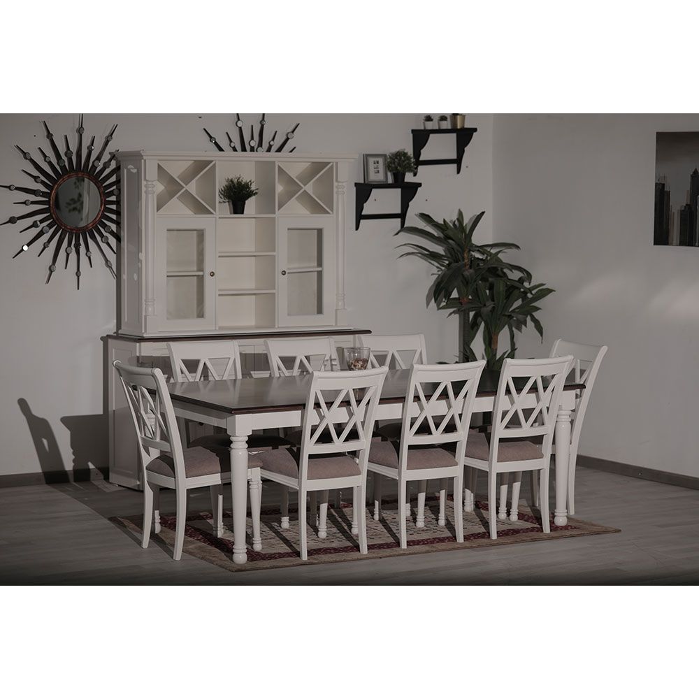 White Beige Dining Room Set HUB Furniture Egypt