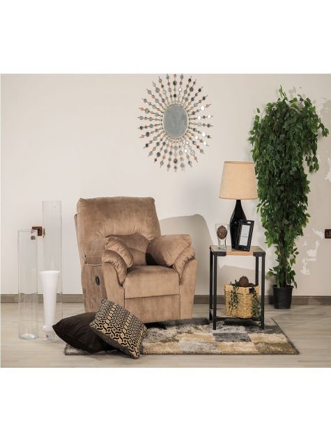 Light Beige Rocker Recliner
