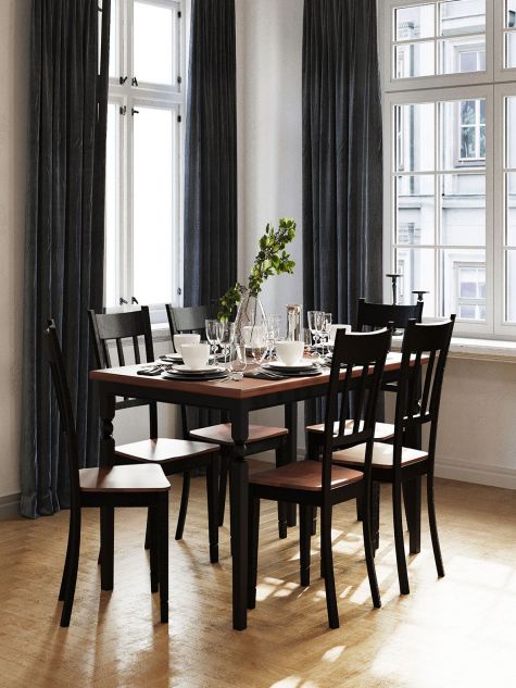 AE-D50 Dining table with 6 chairs