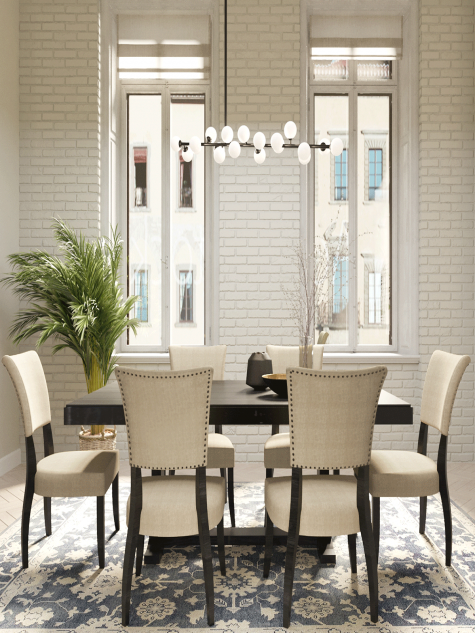 AE-D88 Dining table with 6 chairs