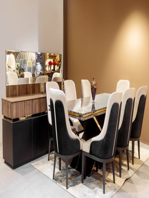 Black modern dining room set 