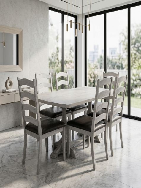 NUBI A428 - DN-RECT Dining table with 6 chairs