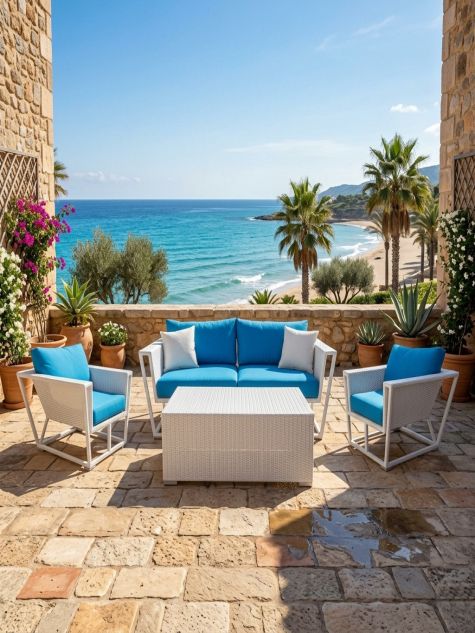 GO-023-WHITE Outdoor sofaset