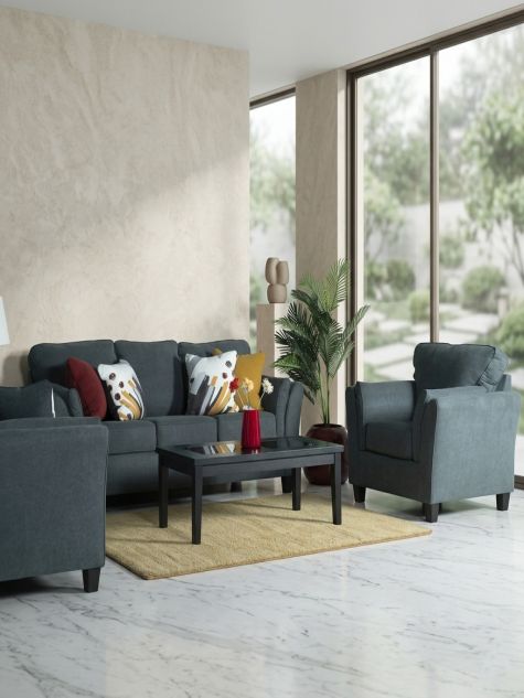 Dark Grey Living Room Set
