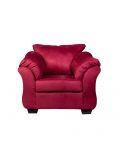 comfy armchair, red armchair, living room