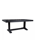 black wooden long dining table , Dining room furniture,Hub Furniture,dining room
