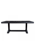 black wooden long dining table , Dining room furniture,Hub Furniture,dining room
