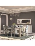 white dining room full set, Dining room furniture,Hub Furniture,dining room

