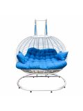 hammock, white, blue