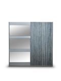 grey wardrobe, sliding wardrobe, wardrobe with mirror