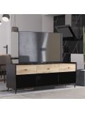 black, wooden, tv tables, hub furniture