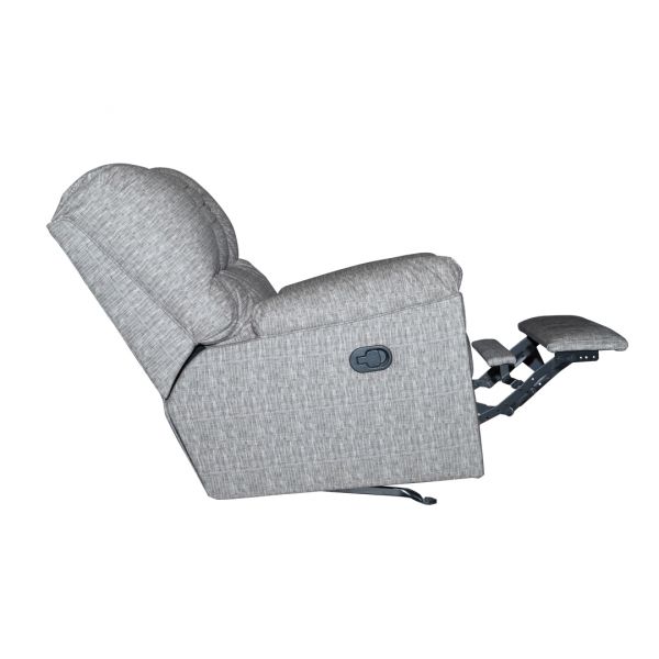 Textured Light Grey Recliner Chair