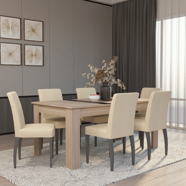 RIEN-DN Dining table with 6 chairs