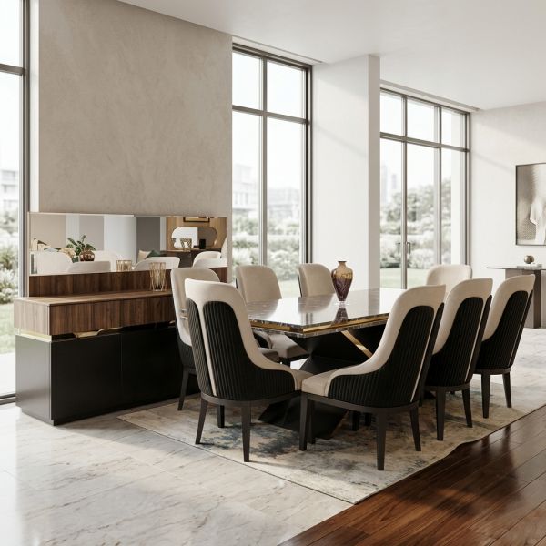 Black modern dining room set 
