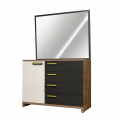 grey wooden dresser, bedroom, hub furniture