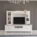 white tv table, living room, hub furniture