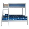 white and blue bunk bed, bunk beds, kids bedroom