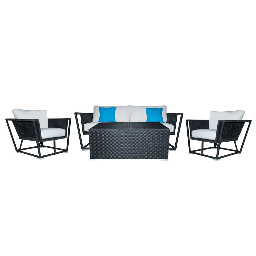 Black Outdoor Sofaset Garden Furniture HUB Furniture Egypt